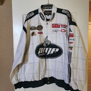 Chase Authentics Dale Earnhardt Jr. White and Green Amp Energy Jacket